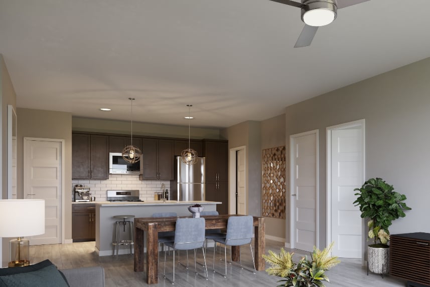 West Lafayette apartment kitchen area